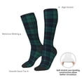thumbnail image 5 of Women's Knee High Socks Deep Blue & Green Plaid Thermal Soft Knee Long Socks, 5 of 7
