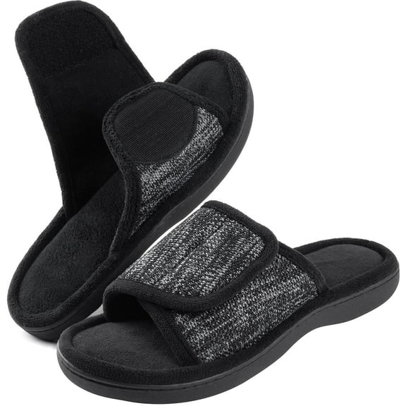 Sofora by RockDoves Men's Adjustable Wrap Memory Foam Slide Slipper