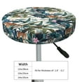 thumbnail image 4 of Fotbe Hawaiian Style Stool Covers Round,Waterproof Round Bar Stool Covers Bar Chair Covers Washable Stool Cushion Slipcover for 12-14 Inch Chair-12 inch, 4 of 7