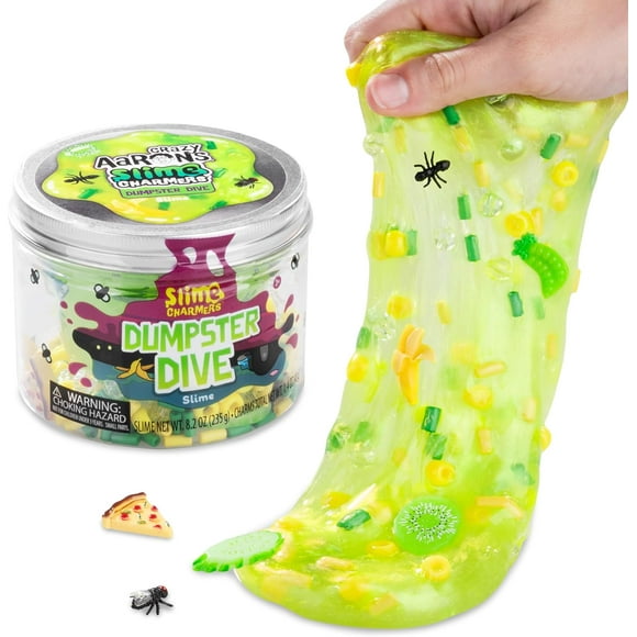 shiyou-Slime Charmers® - Dumpster Dive - Light Green Slime, Sensory Toys for Kids - Creative and Endless Fun, Stress Relief Therapy, Gifts for Girls and Boys - Made in USA