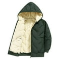 thumbnail image 2 of PINQI Youth Kids Fleece-Lined down Jackets Zip up Hooded Fuzzy Warm Coats Boys Winter Windproof Lightweight Outwear Clothes, 2 of 4