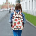 thumbnail image 6 of FORMRS Unisex Backpack Elementary School Travel Bookbag with Reflective Stripes, Strawberry, 6 of 7