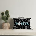 thumbnail image 3 of Winter Snowflake Pillow Covers 12x20,Christmas Winter Penguin Snowman Decorative Pillowcase Throw Pillow Cover,Black Merry Christmas Snowman for Sofa Bed Room Home Decor Reversible Pillowcase, 3 of 4