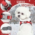 thumbnail image 2 of Puppy Dog Winter Harness with Leash Set for Small Medium Dogs, Soft Mesh Step in Pet Harnesses and Leash, No Chock Plaid Adjustible No Pull Vest Red XXXS, 2 of 7