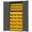 Yellow, variant on Durham 3602-BLP-36-5295 14 Gauge Flush Door Style Lockable Cabinet with 36 Blue Hook on Bins, Gray - 36 in.