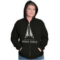 thumbnail image 3 of Military Classic US Space Force Logo Zip Up Hoodie Men's Women's Brisco Brands S, 3 of 6