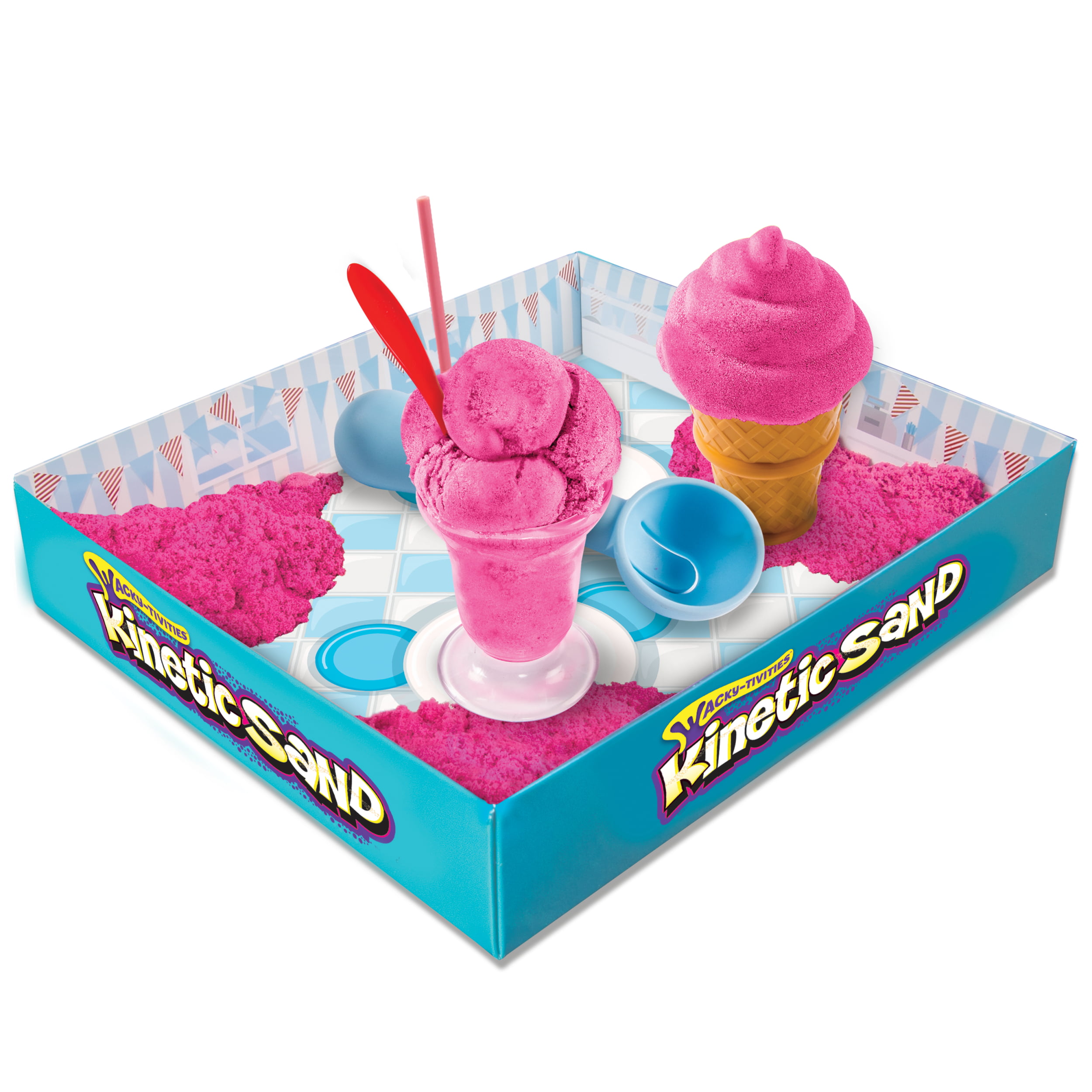 Kinetic Sand 6065382 Bubblegum Ice Cream Cone, Multicolored