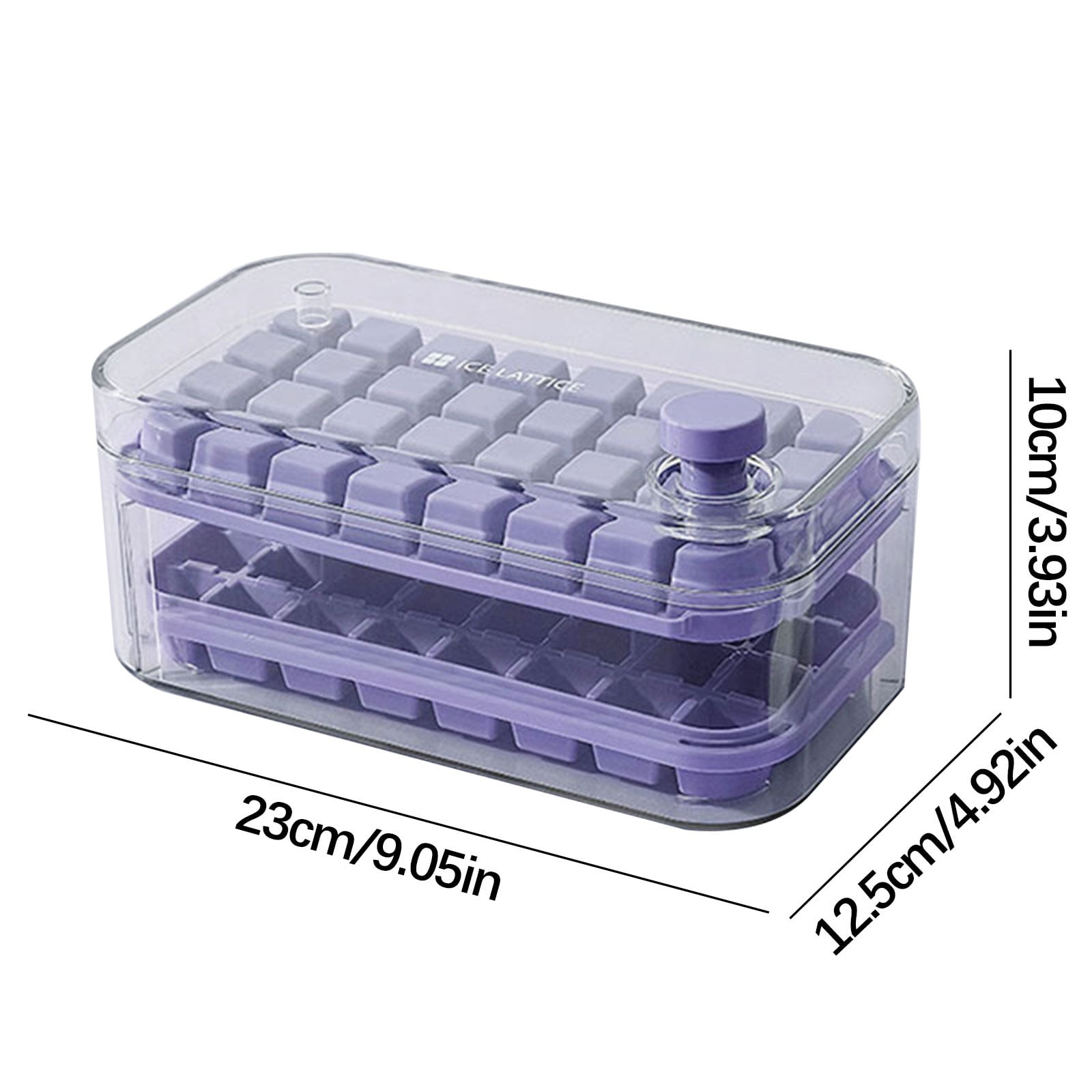 Pxyqht Food Grade Ice Box with One Click Easy Release, Dual Layer Ice Maker and Storage, Includes Ice Tray and Shovel, Simple Cleaning and Safe Use