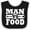 Black and White, variant on Inktastic Man Vs Food Boys or Girls Baby Bib