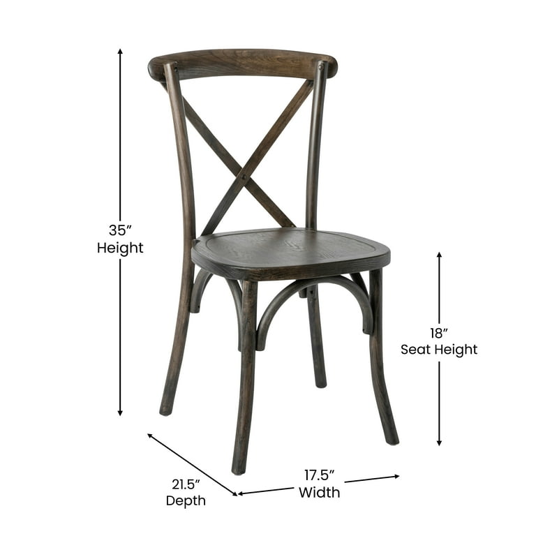 Sturdy Wooden Emma + Oliver Stackable Modern Restaurant Chair with