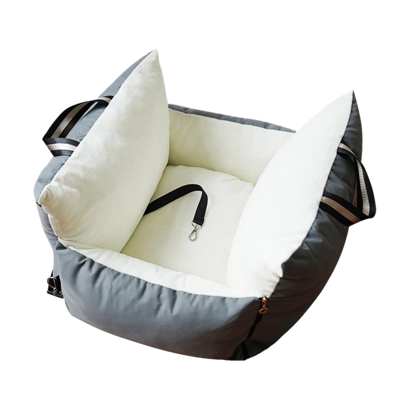 DOLITY Dog Car Seat Carrier Cage Bed Detachable Lightweight Bed with Leash Seat carrier Dark Grey Walmart
