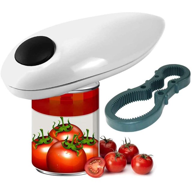 Juego de abrelatas eléctrico Abrelatas automático para chefs aficionados y profesionales Abrelatas para personas mayores con artritis Namotu LN-1839