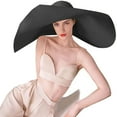 thumbnail image 4 of Sombrero de sol con flores y hojas anchas para mujer - Gorra de playa para despedida de soltera, ligera, transpirable y con protección UV, primavera-otoño, talla única, 4 of 4