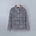 thumbnail image 2 of Lovskoo Women Faux Fur Coat Winter Elegant Thick Warm Fashion Outerwear Short Jacket Gray, 2 of 3
