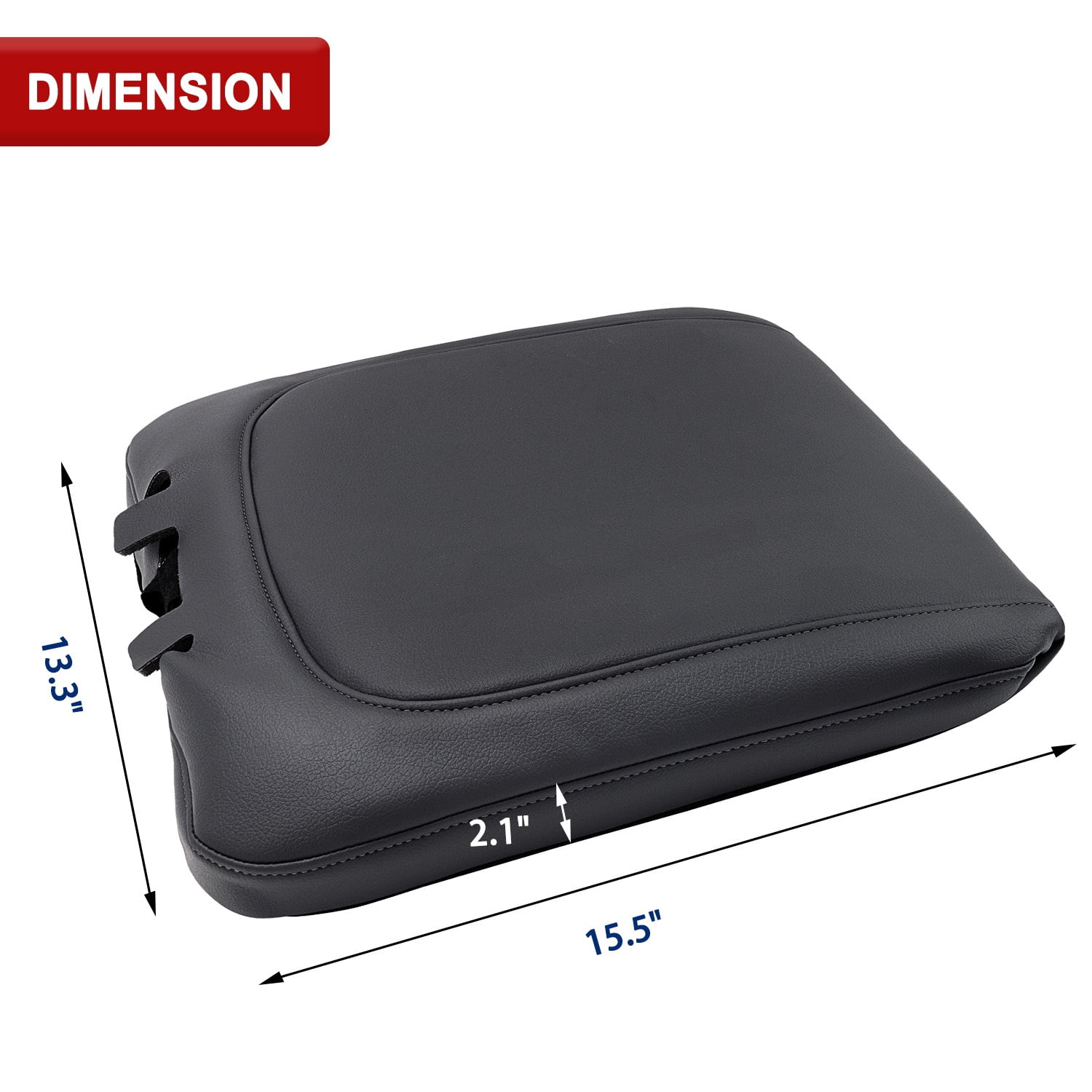 KBH Center Console Cover Replacement for 2013-2018 Dodge Ram 1500 Accessories, Ram 2500/3500/1500 Classic Model 2013-2025, Black Leather Armrest Cover Protector