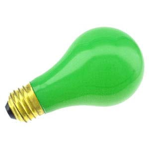 Industrial Performance 25A19/G, 130 Volt, 25 Watt, Medium Base, A19 Ceramic Green Novelty/Specialty Light Bulb (2 Pack)