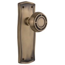 Nostalgic Warehouse Pramis_Prv_234_Nk Mission Solid Brass Privacy Door Knob Set - Brass