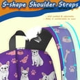 thumbnail image 5 of French Bulldog and Dog Paw Print 17" School Backpacks for Teens,Waterproof Oxford Fabric,S-Shape Padded Straps for School,Travel,Hiking,Camping, 5 of 6