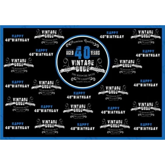 40th Birthday Banner Backdrop rations for Women Happy 40 Year Old Party Rose Gold Forty Photography Background Photo Props