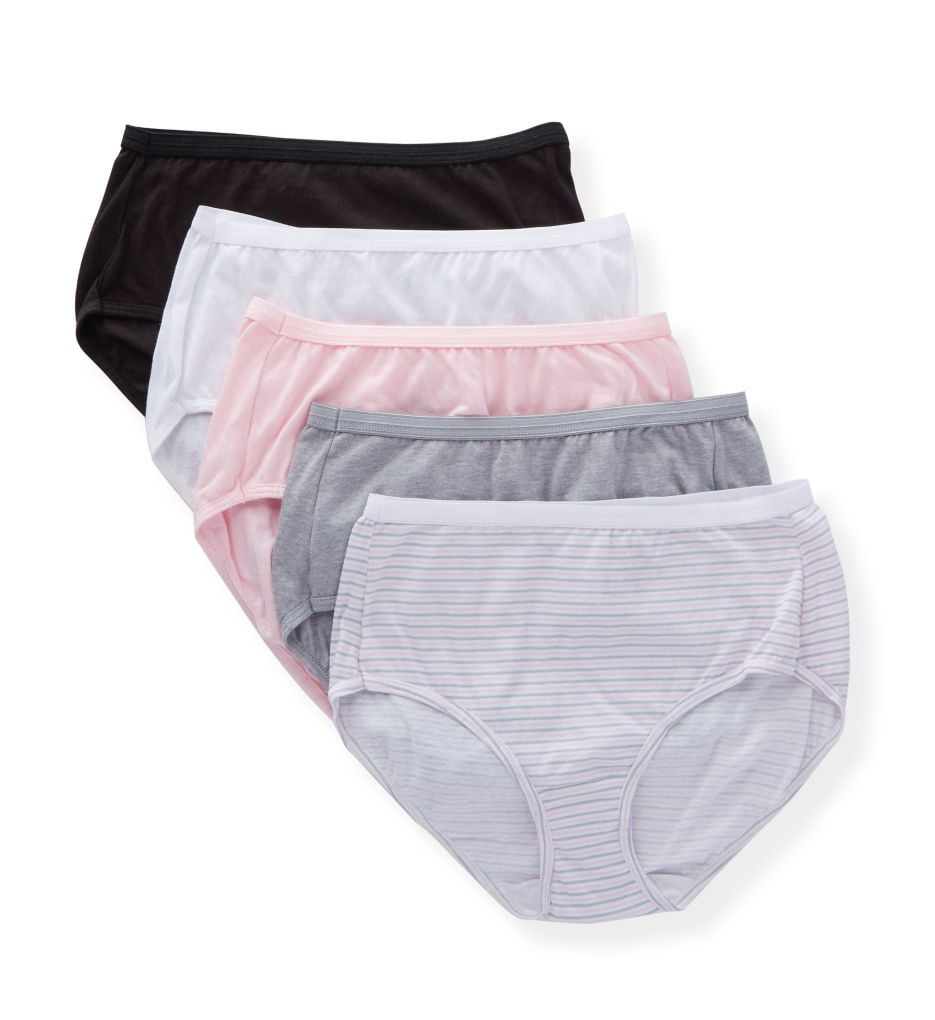 Hanes Hanes Ultimate Womens Comfort Cotton Brief Underwear 5 Pack