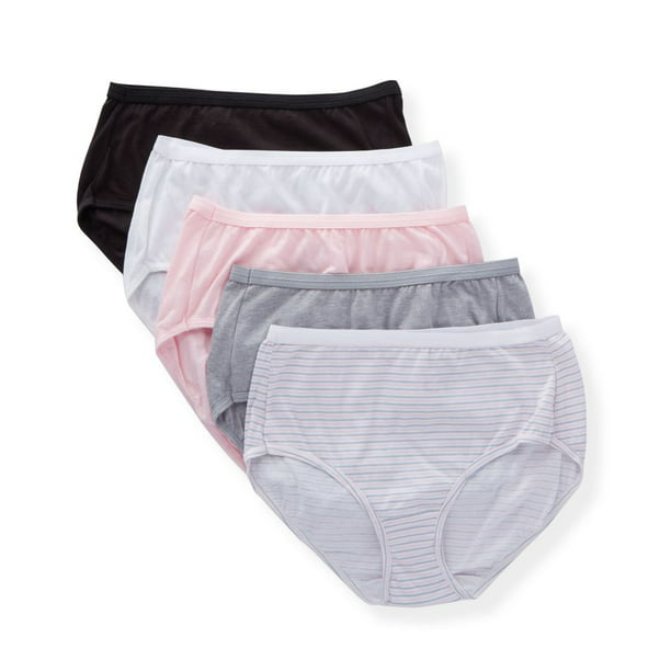 Hanes - Hanes Ultimate Women's Comfort Cotton Brief Underwear, 5-Pack ...