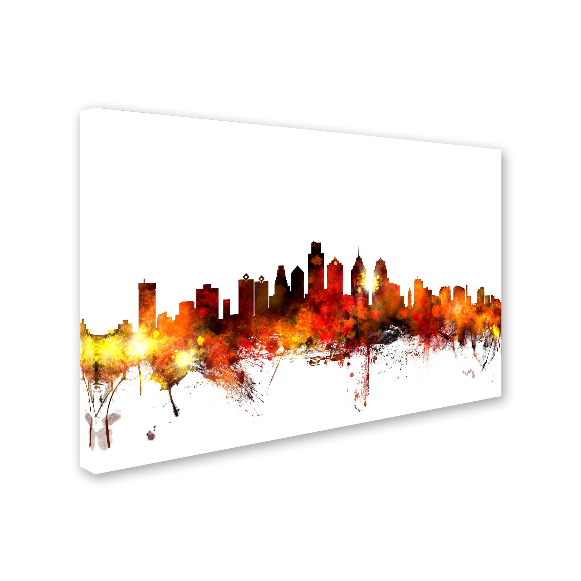 Trademark Fine Art "Philadelphia Pennsylvania Skyline III" Canvas Art by Michael Tompsett