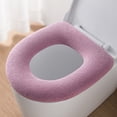 thumbnail image 3 of Kit de 4 piezas-Grueso baño suave mango caliente cojín del asiento del inodoro, 3 of 5