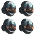 thumbnail image 2 of 4 Pcs Halloween Castle Knobs for Kitchen Cabinet Cupboard Dresser Bookcase Drawer Pulls Handles Round Home Decor, 2 of 8