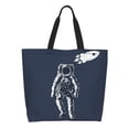 thumbnail image 2 of ZICANCN Future Astronaut Tote Bag , Grocery Bags Reusable Shopping Bags with Handles Durable Foldable Washable for Women Men, 2 of 8