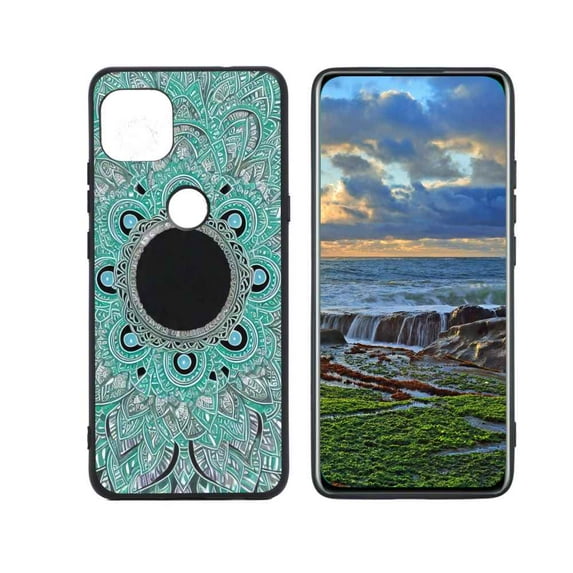 Compatible with Moto One 5G Ace Phone Case, Mandala-16 Case Men Women, Flexible Silicone Shockproof Case for Moto One 5G Ace