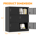 thumbnail image 2 of Furvclv Metal Locker For Employees, Multiple Doors Lockable Steel Locker With Card Slots, Vents Design, Industrial Storage Locker For School Office, Easy Assembly, 2 of 9