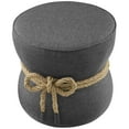 thumbnail image 4 of Modway Beat Nautical Rope Upholstered Fabric Ottoman in Gray, 4 of 6