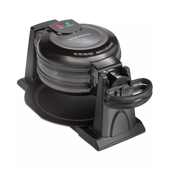 Nonstick Rotating Double Belgian Waffle Maker