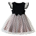 thumbnail image 1 of MeetoTime Robe d'Été pour Filles Manches Volantes Pois Imprimés Patchwork Robe Princesse 2-7 Ans Vêtements Bébé, 1 of 7