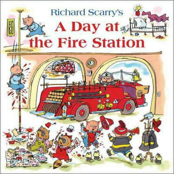 A Day at the Fire Station Richard Scarry (Paperback)