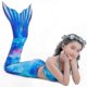 thumbnail image 1 of 3-piece set children girls mermaid tail swimming bikini top swimsuit swimwear-XK6994, 1 of 5