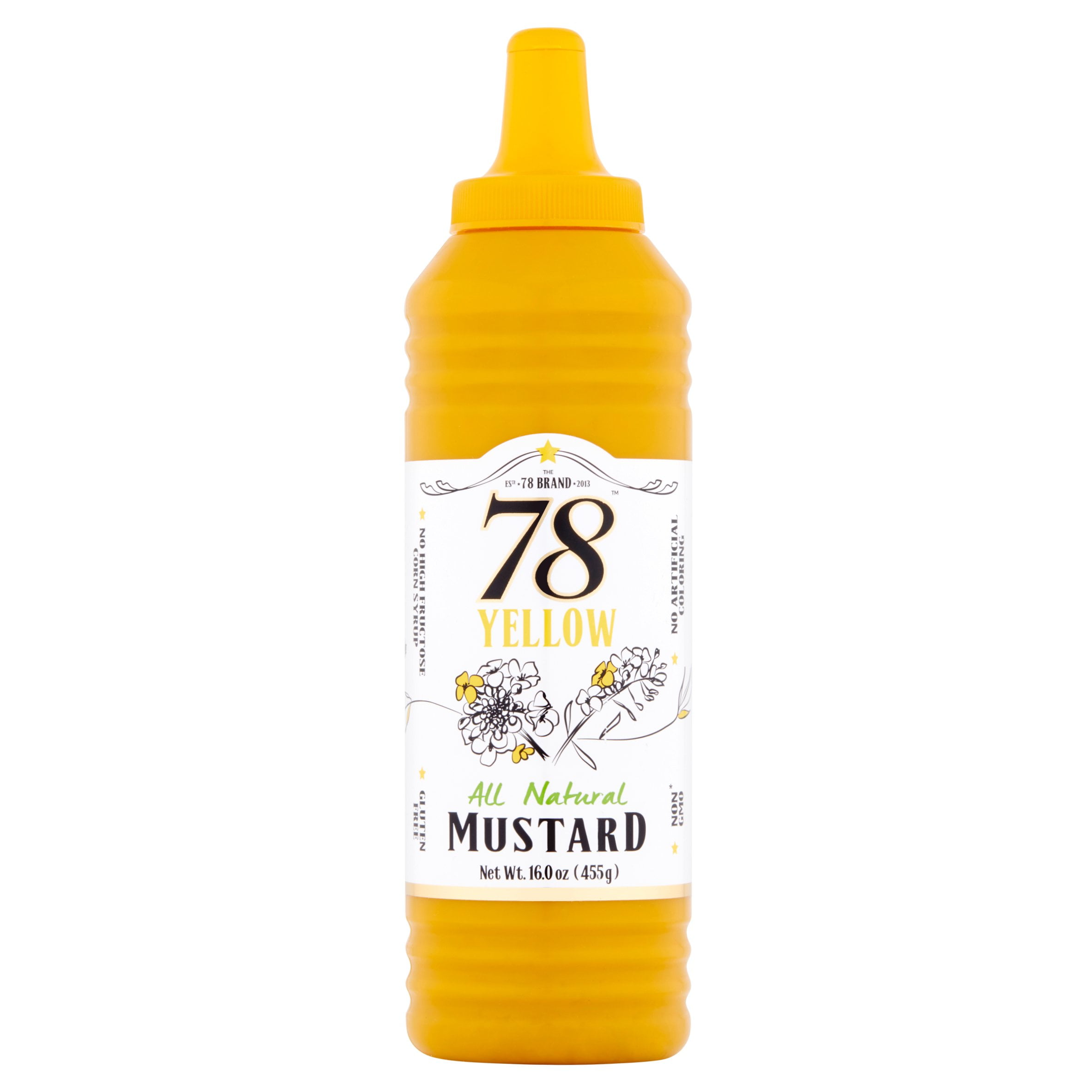 The 78 Brand Mustard Mild Yellow,16 Oz (Pack Of 12)
