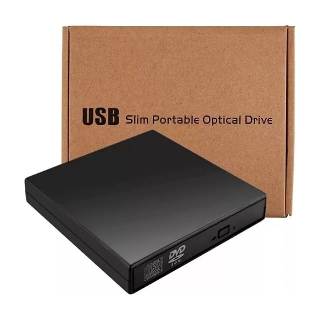 Grabador de CD/lector de DVD externo USB 2.0 Slim para PC