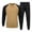 Khaki, variant on 2024 End-of-year Clearance! Men's 2 Piece Sweatsuits Outfits Casual Colorblock Crewneck Pullover Sweatshirt Joggers Sweatpants Set Tracksuit - Gray
