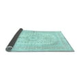 thumbnail image 2 of Ahgly Company Indoor Square Medallion Light Blue Traditional Area Rugs, 7' Square, 2 of 4