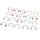 thumbnail image 4 of Pendientes de acrílico coloridos 20pcs Aro 18G Joyas para el cuerpo Perno prisionero para cejas - Estilo 2 Sunnimix Anillo de nariz de botón de herradura, 4 of 8