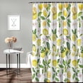 thumbnail image 2 of Summer Tropical Lemon Shower Curtain, Yellow Plant Shower Curtain Set with Hooks, Spring Summer Waterproof Fabric Shower Curtains for Bathroom Decor, 72x72 Inch Bath Curtain, 2 of 6