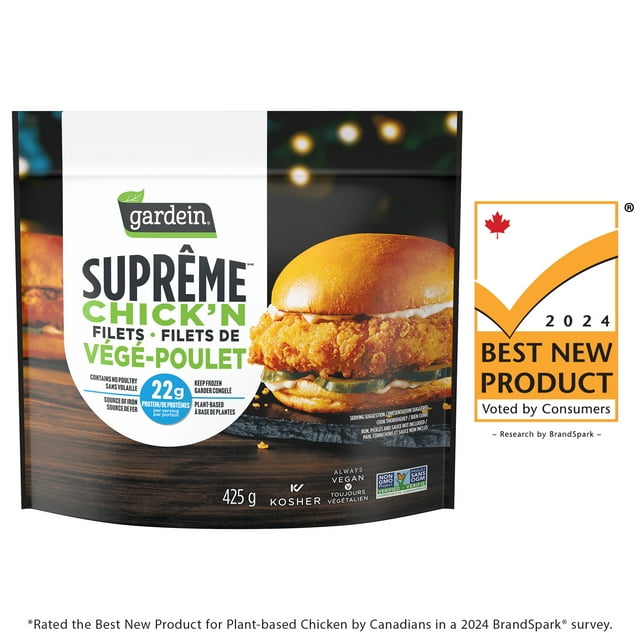 Filets de végé-poulet SuprêmeMC Gardein®, 425 g Gardein Suprême Chick'n Filets de Végé-Poulet