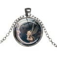 thumbnail image 2 of Jiaroswwei Vintage Women Moon Angel Cabochon Glass Pendant Sweater Chain Necklace Jewelry, 2 of 8