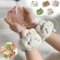 thumbnail image 1 of Fiudx Pulseras Resistentes a La Humedad, Absorben El Agua y El Sudor, Diseño Elástico Flexible, Franela Cómoda, Versátiles para Maquillaje, Yoga, Deportes y Actividades Diarias. Juego de 2 Piezas., 1 of 2