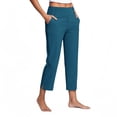 thumbnail image 3 of Kmdttou Dressy Capri Pants for Women Plus Size High Waist Stretch Long Pants Womens Golf Capris Pants for Summer with Pockets Work Casual Save to 65% off!, 3 of 7