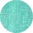thumbnail image 1 of Ahgly Company Indoor Round Solid Turquoise Blue Modern Area Rugs, 6' Round, 1 of 4