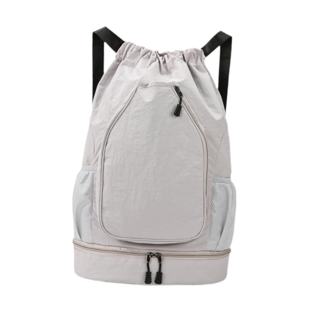 Mochila deportiva para baloncesto, equipo con compartimento para zapatos, mochila de tenis, bolsa para raqueta de bádminton, para acampar, para hombre Gris