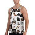 thumbnail image 2 of Haiem dogs pets collage Pattern Men Workout Tank Top Gym Bodybuilding Sleeveless Muscle T Shirts Athletic Tank Breathable Workout Shirt-3X-Large, 2 of 7