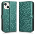 thumbnail image 2 of SaniMore Wallet Case for iPhone 14 6.1" 2022, Glitter PU Leather Case Polka Dot Card Slots Cash Pocket Kickstand Removeable Wrist Strsp Magnetic Clasp All-around Protective Case iphone 14, Green, 2 of 12
